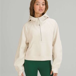 Lululemon Scuba Oversized Half-Zip Hoodie White Opal